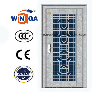 Puerta de acero del metal del color blanco de la seguridad de la entrada de la alta calidad (W-GH-28)